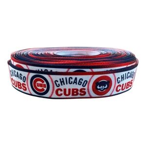 CHICAGO‎ CUBS 5/8" GROSGRAIN RIBBONYARDS BASEBALL ROLL